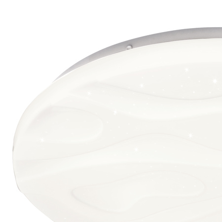 Nevada lampa sufitowa plafon biały 24w led 38,5 cm klosz biały efect sky Candellux 13-11336