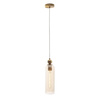 Pojedyńcza lampa wisząca mosiężna z bursztynowym kloszem CAMPANILA CHAMPAGNE GLASS MAXLIGHT P0510