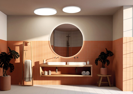 Biały okrągły plafon o średnicy 64cm IP44 AGNES ROUND LED 3000K PRO Nowodvorski 10981