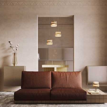 Lampa wisząca potrójna szklana glamour SCALA LED 3000K Maytoni MOD496PL-L33BZK