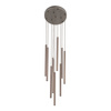 Lampa wisząca dziesięć cienkich ryflowanych rurek w kolorze brązowym FERRO NEW BROWN 10XG9 KOŁO Tk Lighting 11493