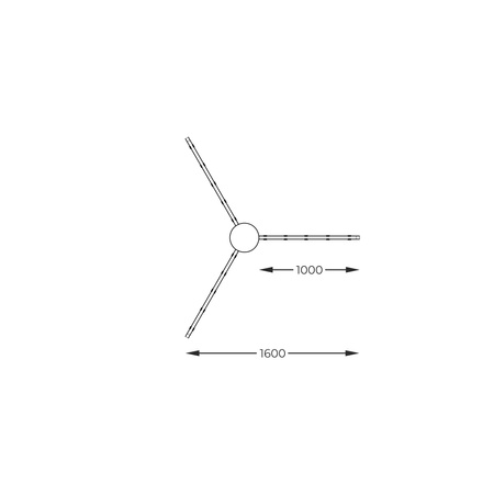 Lampa sufitowa BALBO LED Zuma Line 20008-3X1BK