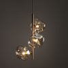 Lampa wisząca w kolorze beżowym z trzema bursztynowymi ciekawymi kloszami LAVA SABIA 3XG9 Tk Lighting 11107