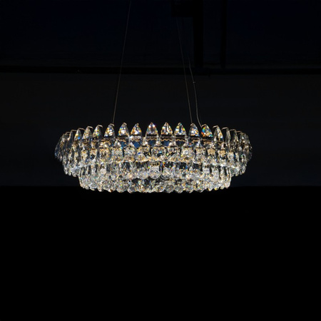 Duży żyrandol kryształowy o średnicy 100cm LED 3000K ściemnianie BARLETTA 60+100 PENDANT 3-STEP DIMM GO Azzardo AZ6904
