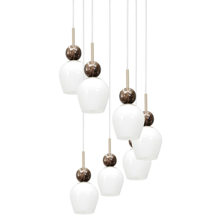 Lampa wisząca siedmiozwisowa na kole Carrara 7xE14 Milagro MLP2811
