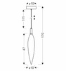 Lampa wisząca dymiony wydłużony szklany klosz NORDIC 1xG9 Candellux Studio 31-51301