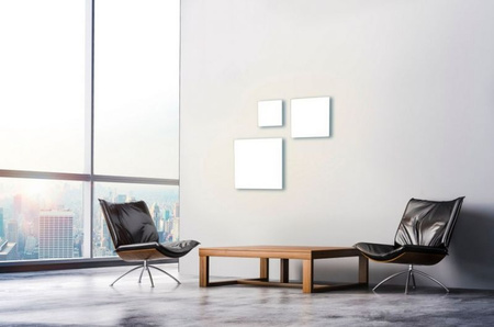 Lampa sufitowa plafon CANVAS LED Leuchten Direkt 15550-16 sterowany pilotem