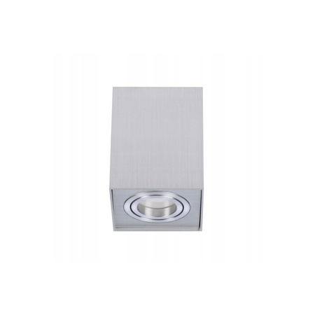 Oprawa natynkowa kwadratowa w kolorze aluminium ELOY 1 ALU/ALU Azzardo AZ0991