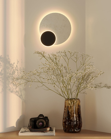 Kinkiet z trawertynu dwa koła LED 3000K Travertino Maxlight W0395