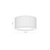 Brązowa oprawa natynkowa ryflowana o średnicy 9,5cm  EVE CORTE WOOD ORZECH 1xGX53 Tk Lighting 11779