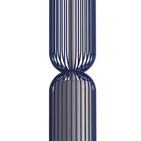 Lampa wisząca beżowa tuba osłonięta granatowymi drutami 1xGU10 SINGLES A Nowodvorski 12196
