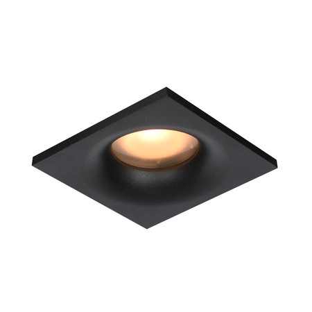 Czarne kwadratowe oczko podtynkowe IP44 1xGU10 Naru Italux DL-61903-IP44-BK