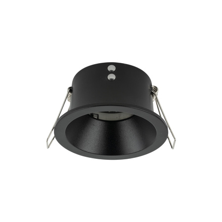 Czarne okragłe podtynkowe oczko sufitowe IP65 OPTI BLACK 1xGU10 Tk Lighting 10577