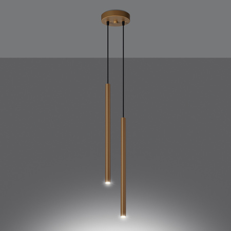 Lampa wisząca PASTELO 2 złota Sollux SL.1305