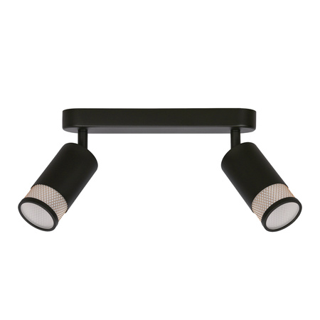 Flin lampa sufitowa listwa czarny 2x15W GU10 klosz czarny+złoty Candellux 92-27672