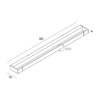 Biały kinkiet 60cm do łazienki z ruchomym źródłem światła FLINK BIAŁY IP44 MAXLIGHT W0308 