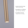 Pojedyńcza cienka lampa wisząca LED 3000K matowy mosiądz  FLUTE 2111-60