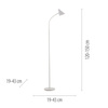 Biała lampa podłogowa z giętkim ramieniem i przełącznikiem przy kloszu PIXIE Just Light 11249-16