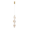 Lampa wisząca pionowe podłużny szklany klosz ELVA BRASS LED 3000K 22W Tk Lighting 18214