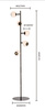 Lampa podłogowa piątka LED Luberon czarny chrom Aviano Lighting 3051-505