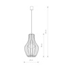 Lampa wisząca ze sklejki 1xE27 IKA A Nowodvorski 4171