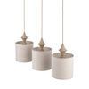 Lampa wisząca listwa trzy abażury z lnu AMURA SABIA 3xE27 Tk Lighting 11439