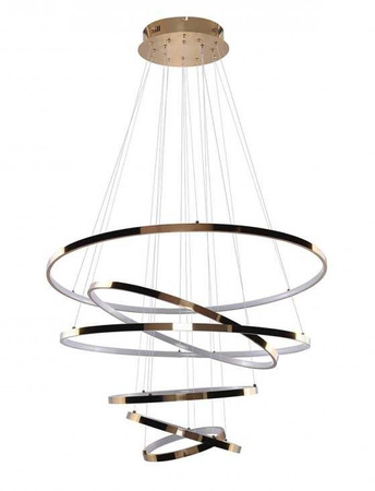 Lampa wisząca złota WHEEL 6 LONG DIMM LED Azzardo AZ2921