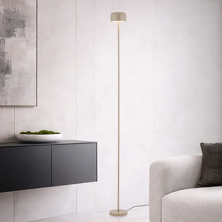 Prosta lampa podłogowa w kolorze beżowym NOA BEIGE LED Tk Lighting 19006