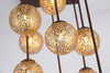 Lampa sufitowa dziewięć metalowych kul GRETA RDZA/ZŁOTY 9xG9 Paul Neuhaus 6238-48