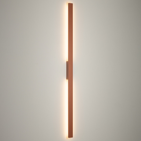 Pionowy kinkiet ścienny zewnętrzny elewacyjny w kolorze terakota 144cm 3000K IP54 DEMI LED L Nowodvorski 11561