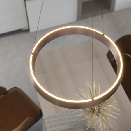 Lampa wisząca solidny okrąg 50cm szczotkowane różowe złoto Garta LED 3000K PL0149 Yaskr