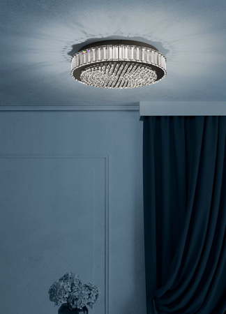 Lampa sufitowa czarna BALPARDA LED 60,5cm Eglo 390249 funkcja ściemniania