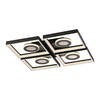 Czarna lampa sufitowa kwadratowe ramki LED TRAFORO Paul Neuhaus 6855-18 sterowana pilotem