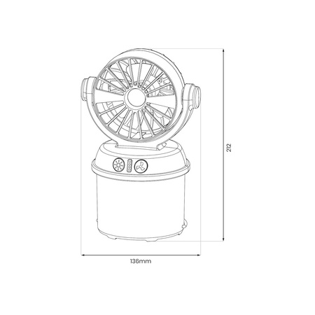 Lampka solarna stołowa z wiatrakiem Vent 6W 3000K + 6500K Eko-Light EKO2486