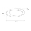 Czarna lampa sufitowa podświetlane koło z ringiem CORDOBA BLACK 30W LED 4000K Milagro ML2485