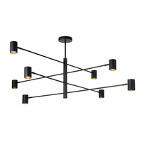 Lampa wisząca Snow 8 czarna 8xGU10 Light Prestige LP-731/8P BK