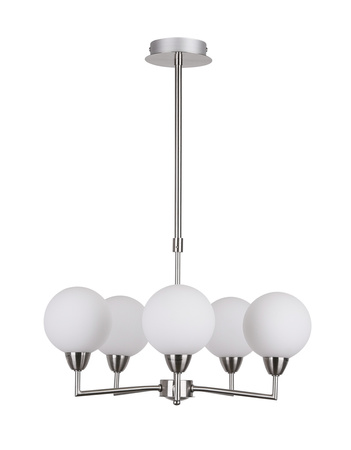 Logos lampa wisząca satynowy 5x25w g9 klosz biały Candellux 35-05458