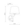Biały kinkiet z abażurem i dodatkową lampką do czytania MAJA WHITE 1XE27 1XG9 Tk Lighting 11393