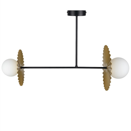 Lampa wisząca Bloom 2xG9 Czarno-złoty Milagro MLP0295