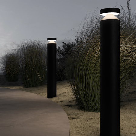 Nowoczesna czarna lampa ogrodowa 80cm LED 3000K Olten O591FL-L12GF3K1 Maytoni