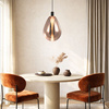 Lampa wisząca z miedzianym ciekawym szklanym kloszem DENSO 30 1xGU10 Candellux Studio 31-51394