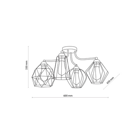 Lampa sufitowa GALAXY TK Lighting 1645