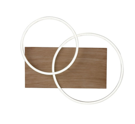 Lampa sufitowa PALMA LED z elementem drewna Paul Neuhaus 8329-79 sterowana pilotem