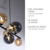 Lampa wisząca szklane kule w kolorach SMOKY/BURSZTYN 10xG9 POPSICLE Paul Neuhaus 2583-18