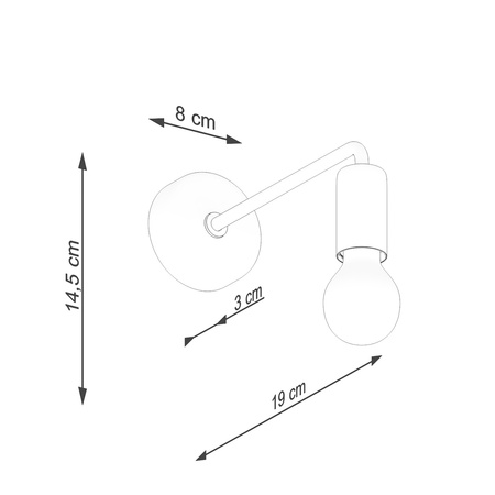 Kinkiet NORAH czarny Sollux SL.1449