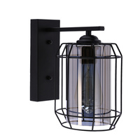 Jonera lampa kinkiet czarny p20 1x40w e27 klosz dymiony Candellux 21-10186