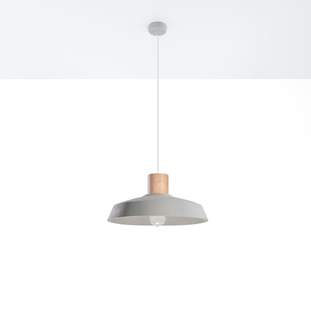 Lampa wisząca AFRA beton i drewno Sollux Lighting SL.0282