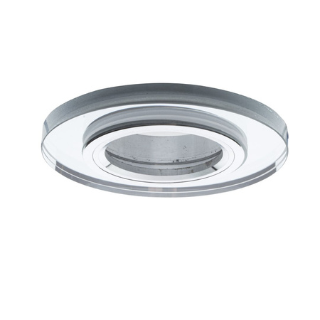 Oczko sufitowe szklane OKRĄGŁE. Kolor: SREBRNY EKOS204