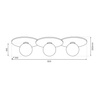 Lampa sufitowa Carter 3xE14 Biały + Natural Milagro MLP0228
