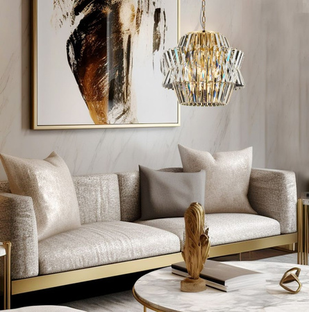 Lampa wisząca żyrandol kryształowy CROWN GOLD CHROME 12 Milagro ML0401 ML0402 kolor do wyboru